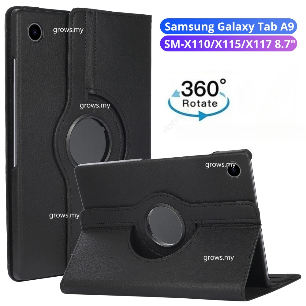 

For Samsung Galaxy Tab A9 Case 8.7 inch 2023 SM-X110 SM-X115 SM-X117 360 Rotating Cover for Samsung Galaxy Tab A9 Tablet Funda