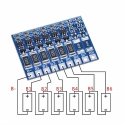 Advanced Li - Ion Battery Balancer Board with Full Charge Protection - 1PCS (6S)