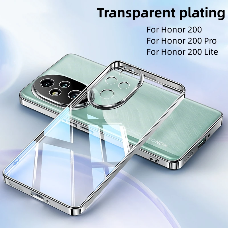Luxury Transparent Electroplating TPU Shockproof Phone Case
