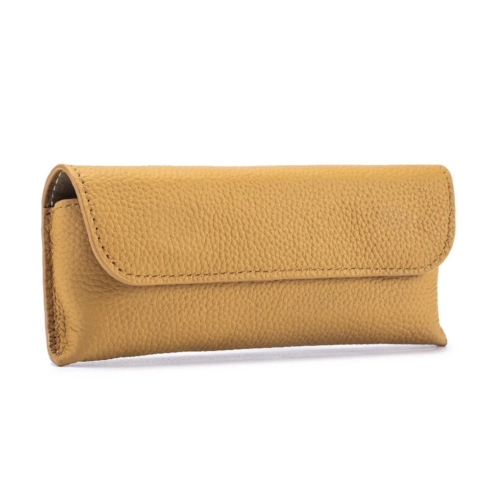 Premium Genuine Leather Eyewear Storage Pouch & Protector