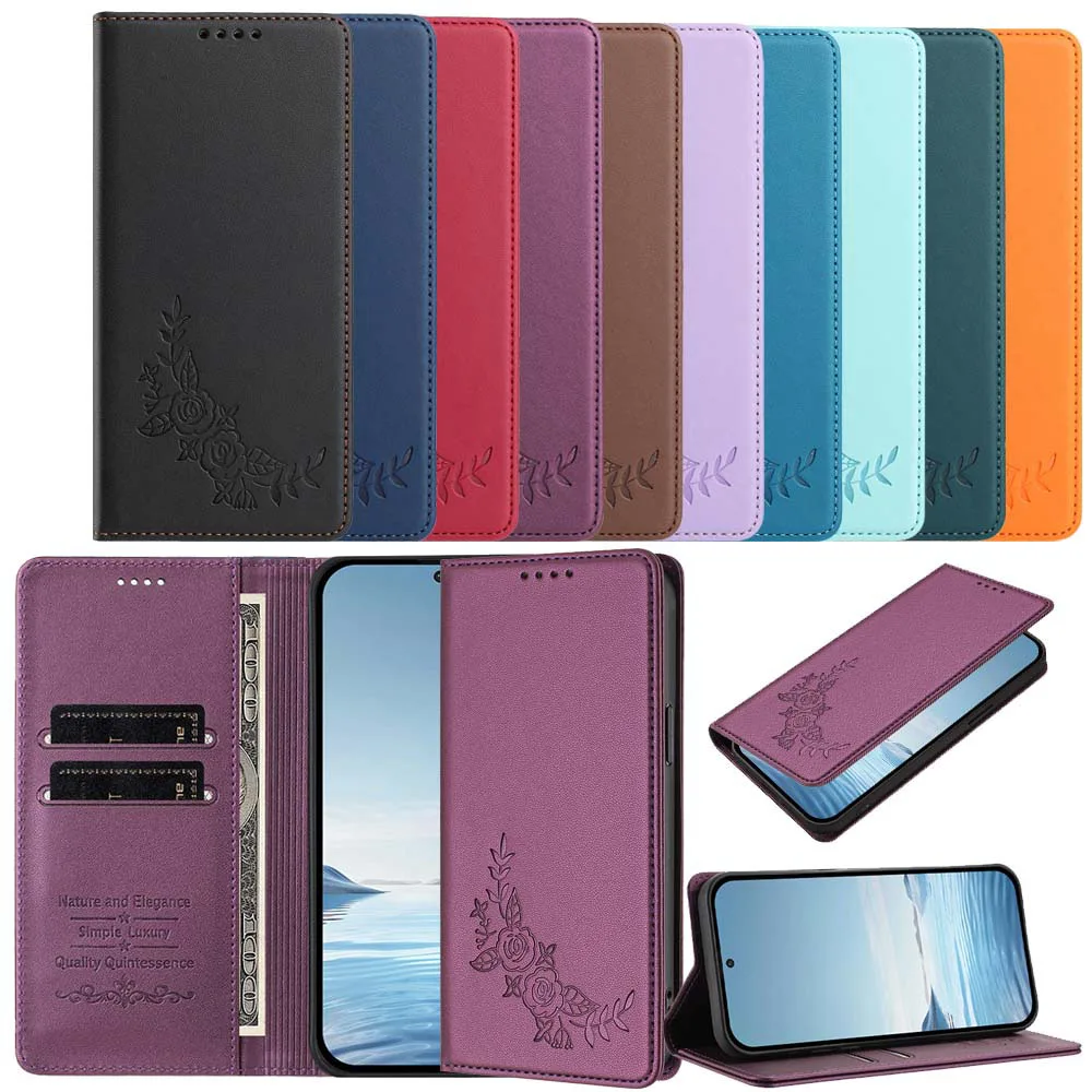 Elegant Wallet Flip Leather Case with Magnetic Closure