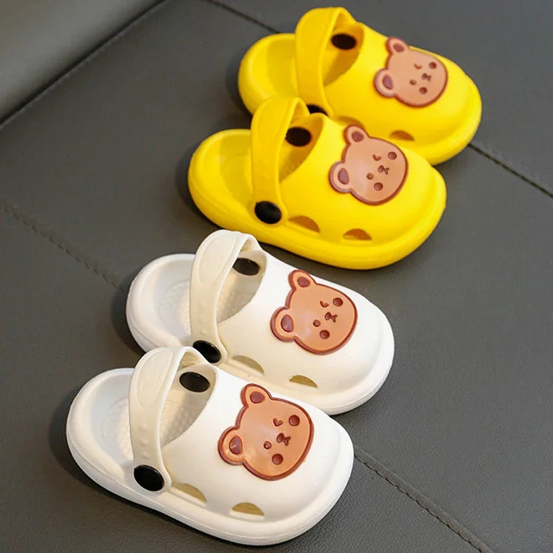 Summer Baby Shoes Indoor Slippers Boy Girl Pvc Little Bear Non-slip Children Slipper Kids Shoes Infant Soft Beach Garden Sandals