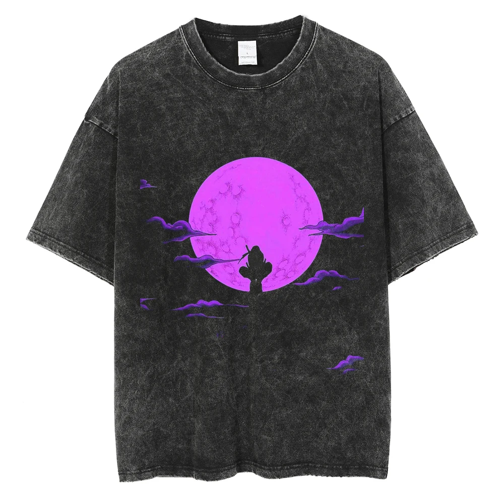 Vintage Anime T Shirt Sasuke Uchiha Pump Cover