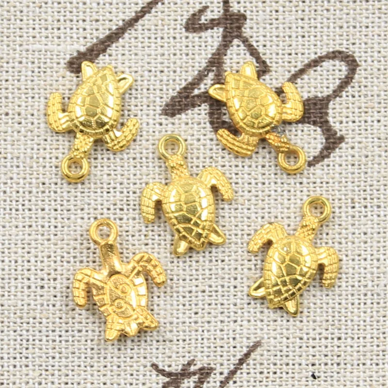 20pcs 매력 거북이 거북이 바다 16x12mm 골동품 만드는 펜던트에 맞게, 빈티지 티벳 청동 실버 색상, DIY 수제 보석
