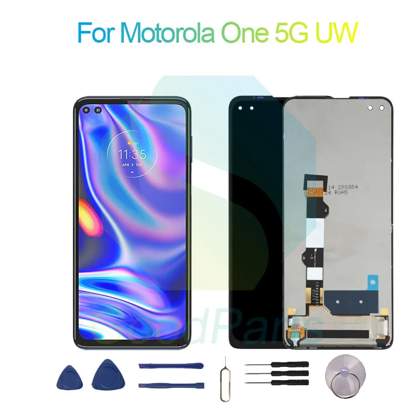 

Для Motorola One UW, ЖК-дисплей, экран 6,7 дюйма, одинарный сенсорный дигитайзер в сборе, замена