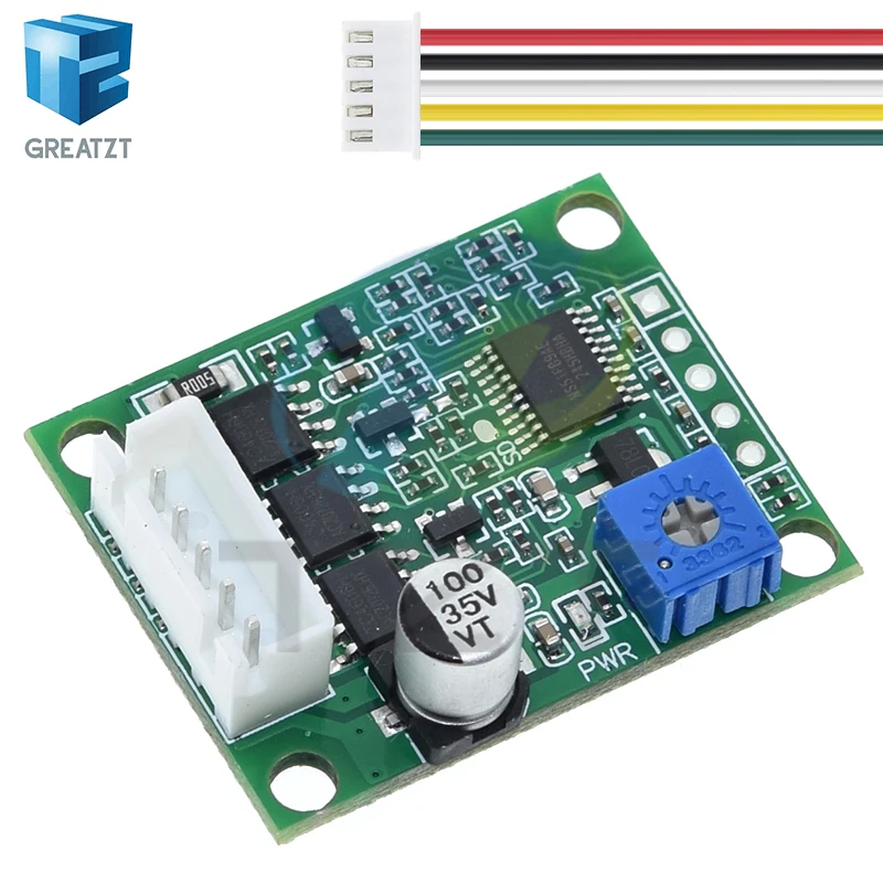 GREATZT DC 6-20V 60W 12V Bürstenloser Motor-Treiberplatine BLDC Drehzahlregler 3-Phasen-Regler Hallloser Schaltmodul mit Kabel