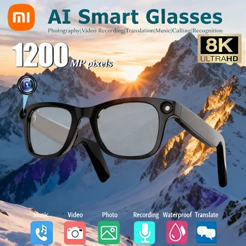 Xiaomi Gafas Inteligentes 8K Chat GPT | Cámara 1200MP, Traductor, Llamadas, Asistente, Música 2026