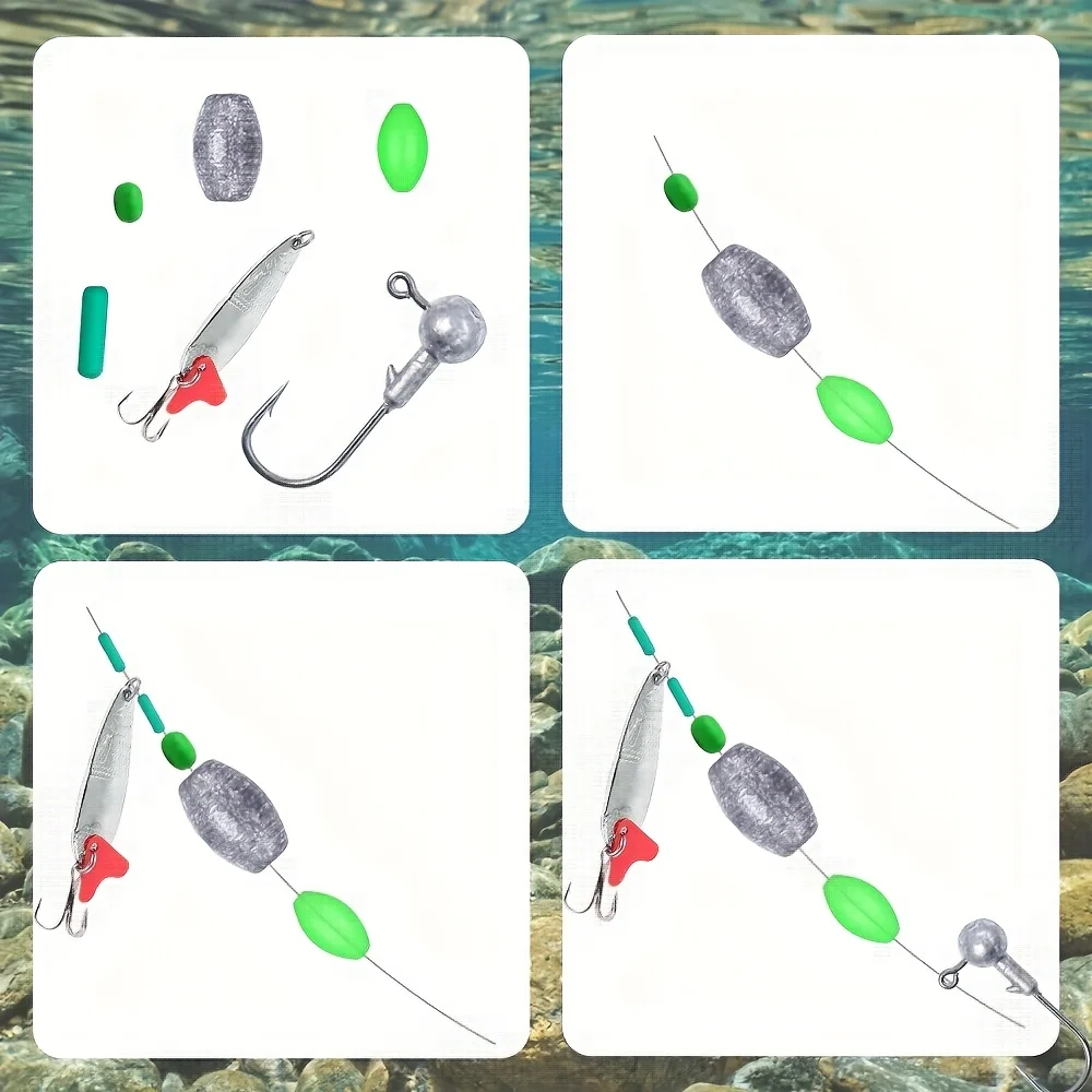 Bait Olive Beads 400/900 pieces fluorescent night light plastic set with anti-collision beads and protective