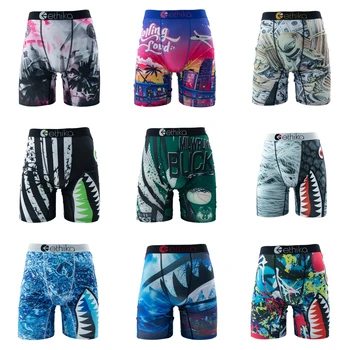 ETHIKA 1Pcs Men Underwear Boxers Breathable Mesh Crotch Mens Trunks Plus Size S-3XL Man Swimming Underpants Men's Panties Trunks 1