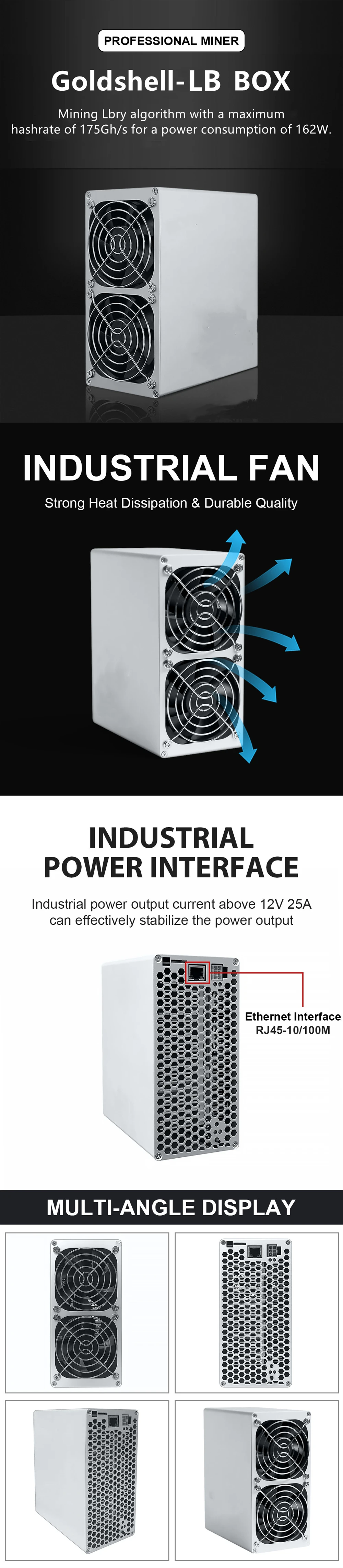 Goldshell LB BOX Miner ASIC Crypto Bitcoin For ETH & BTC Currency With PSU  | eBay