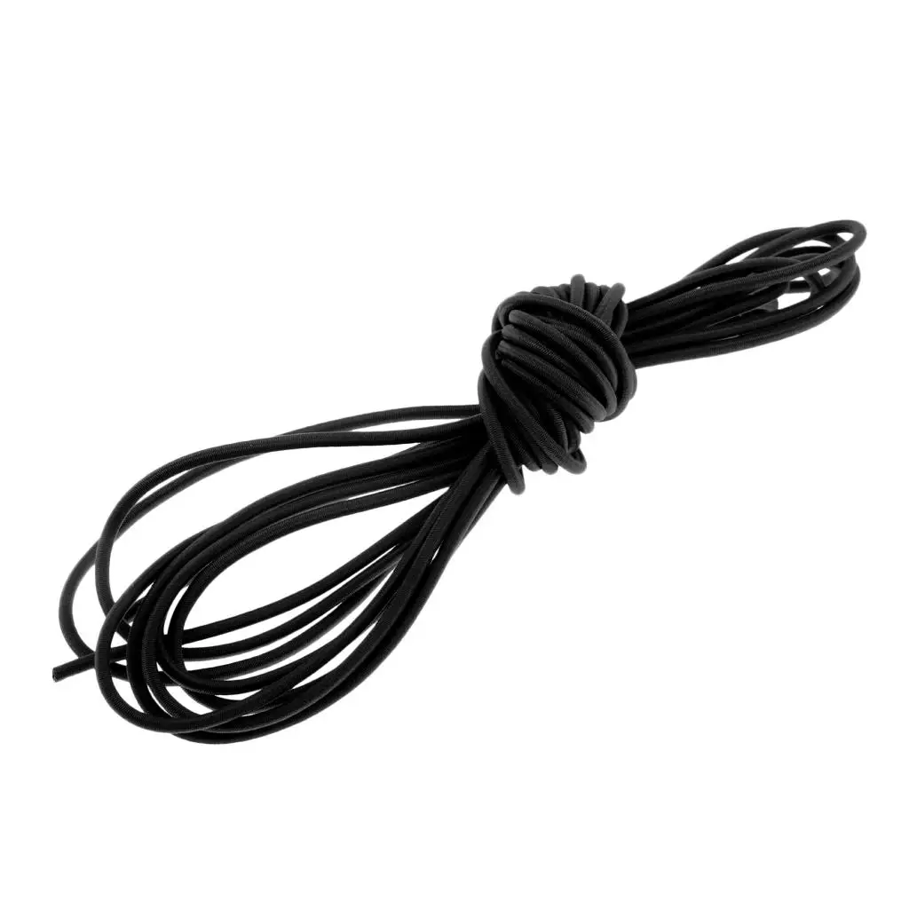 5X Strong Elastic Rope Outdoor Camping Hiking Travel Tie-down Durable 5m Black