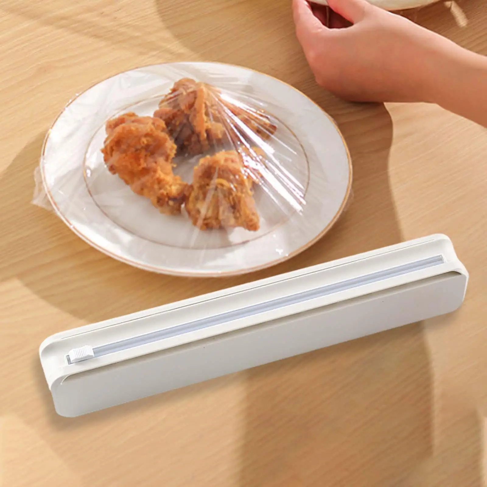 

Cling Film Wrap Dispenser Wrapping Paper Cutter Household Food Wrap Cutter Slide