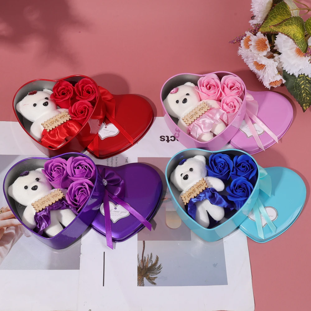 Bear Soap Rose Gift Box Valentines/Mother Day Gift 6