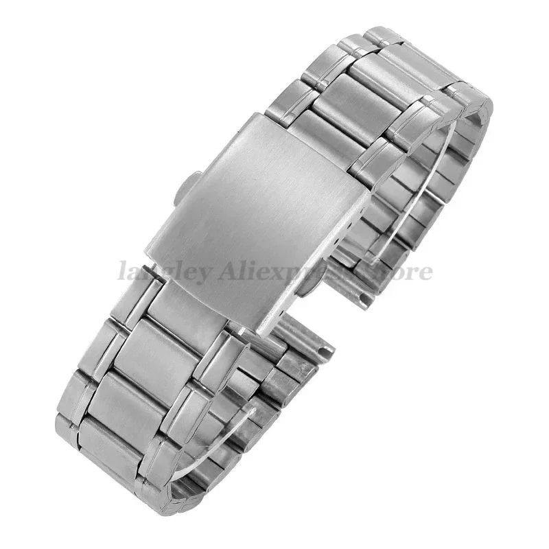 Stainless Steel Lightweight Watch Band with Clasp Closure