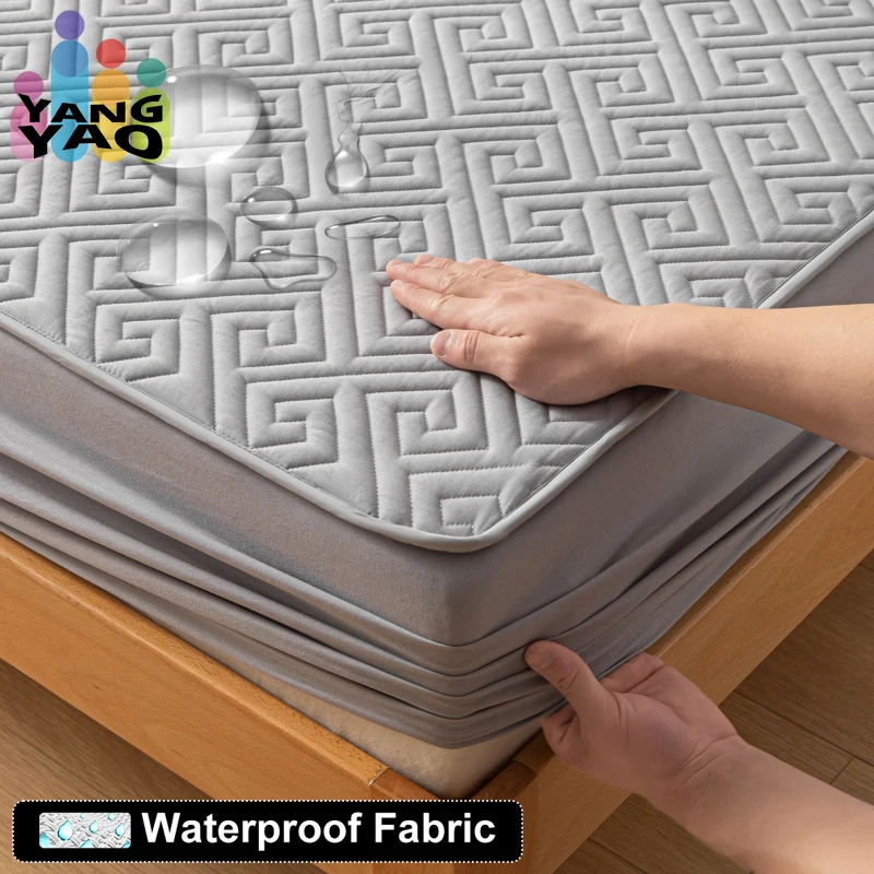 

Waterproof Thicken Mattress Cover Pad Protector Washable Jacquard Fitted Sheet Latex Mat Bed Cover 120x200 120/150/180/200x200cm