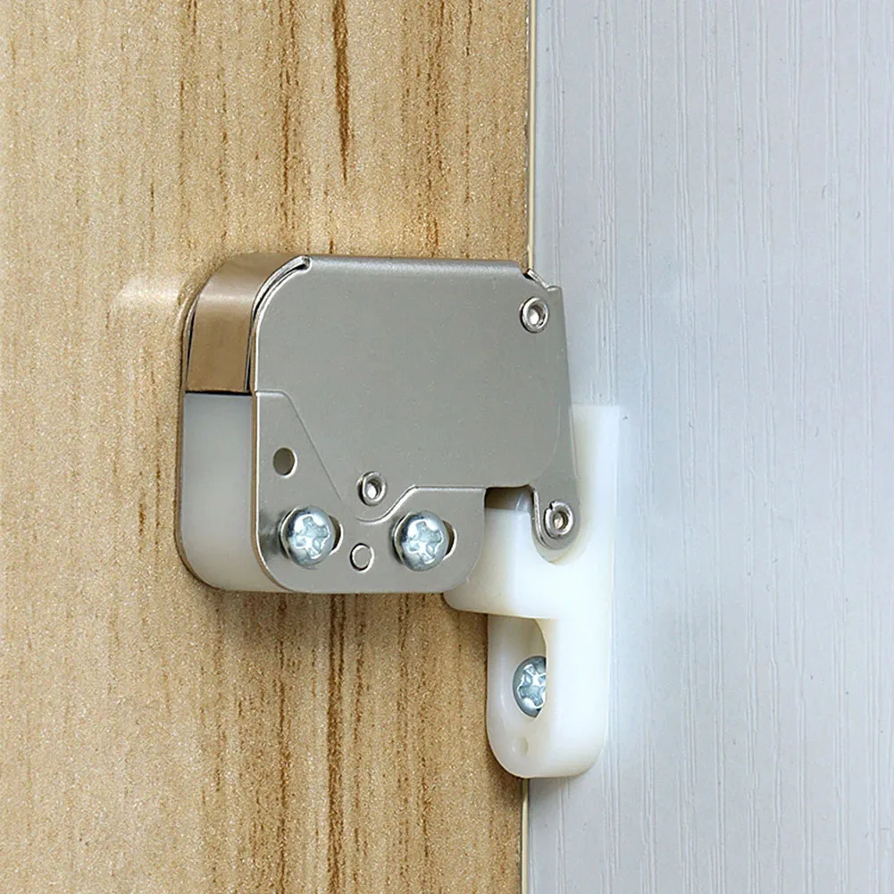 2PCS Wardrobe Catch Latch Automatic Spring Lock For Cabinet Spring Bounce Door Deadbolt Furniture Rebound Device Hardware