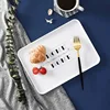 1PCS Food Plastic Dessert Serving Tray Tea Breakfast Bread Tray Snack Plate Storage Plates Square Cosmetics Dish Plate Dish 3