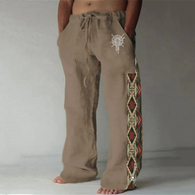 2024 3D Printing High Waisted Commuting Trend, Handsome And Versatile Sports Casual Wide Leg Pants, Loose Casual Pants 2