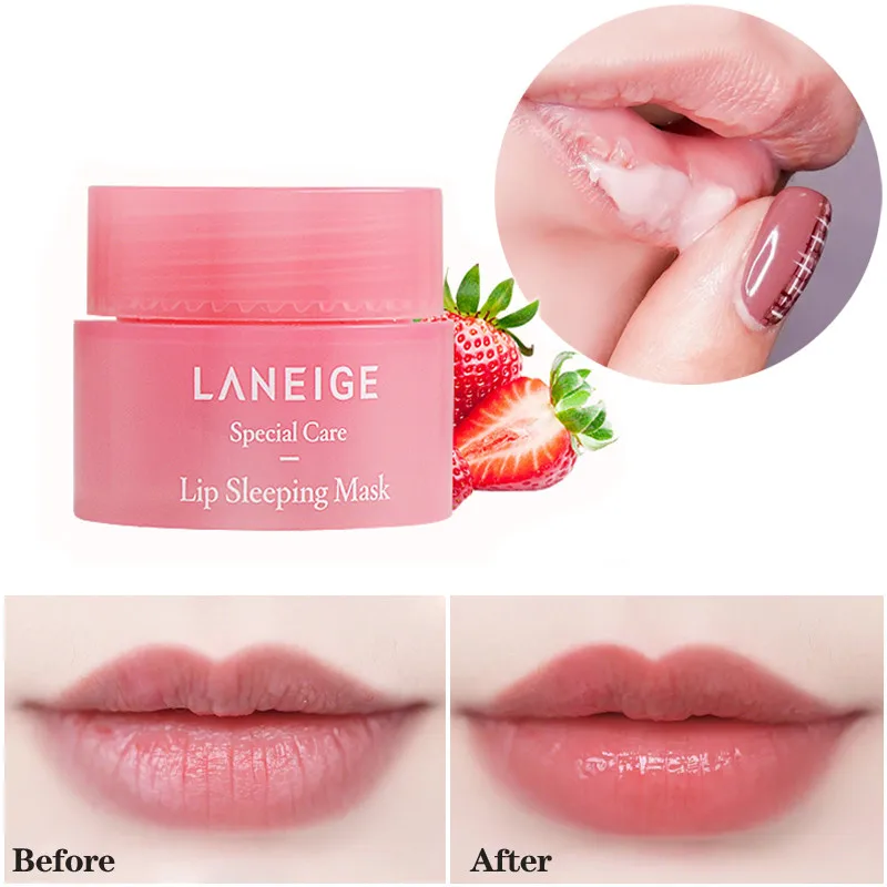 Korea Lip Sleeping Mask Lip Gloss Lipstick Moisture Fade Lips Lines