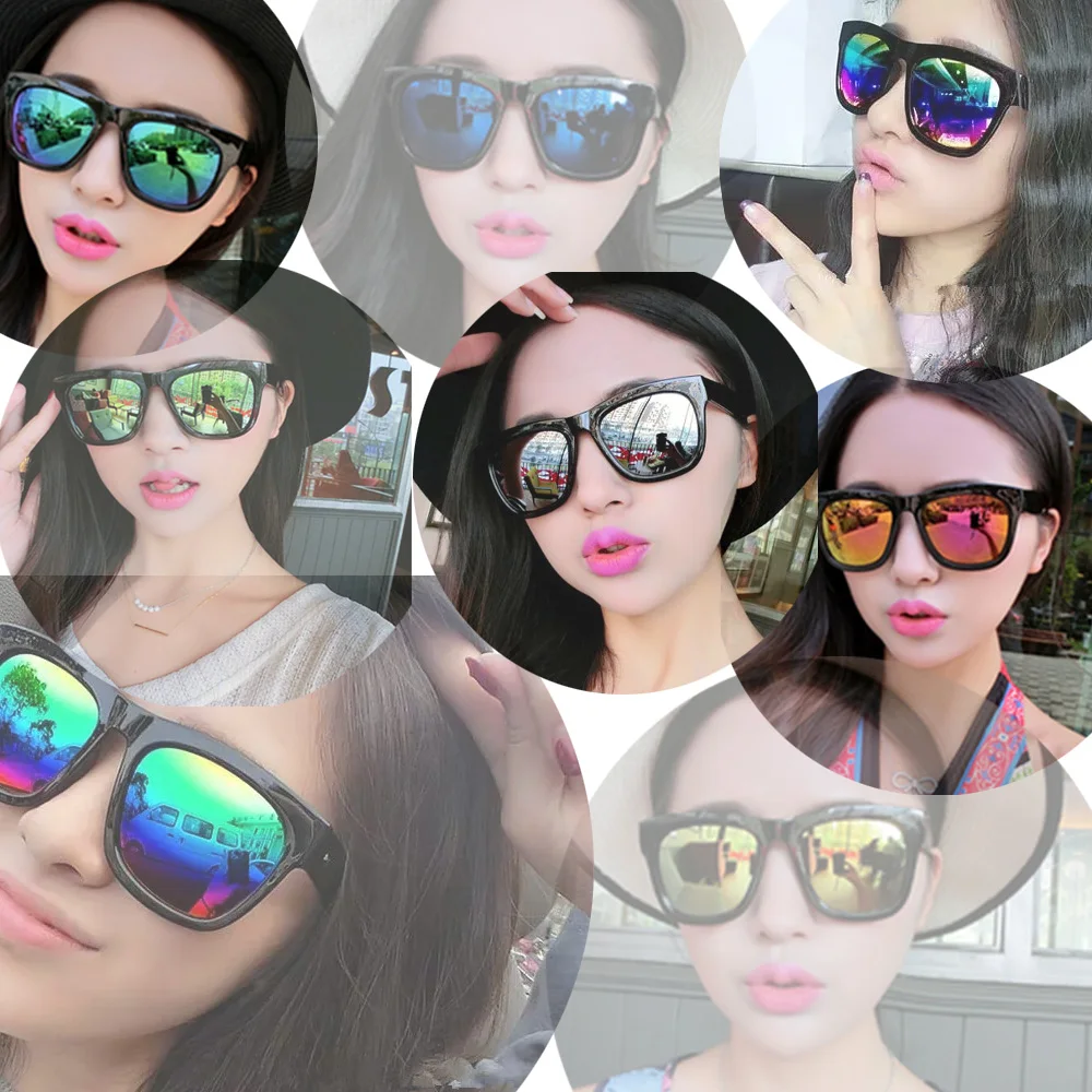 Party Sunglasses Fashion Sunglasses 8 Pack Colorful Sunglasses for Trip Party Women Men 8 Different Color UV Protection