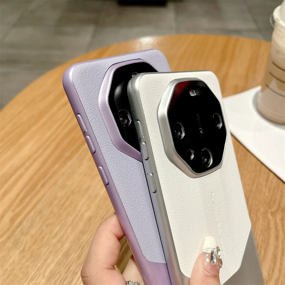 Luxurious PU Leather Phone Case with Camera Protection and Shockproof Design