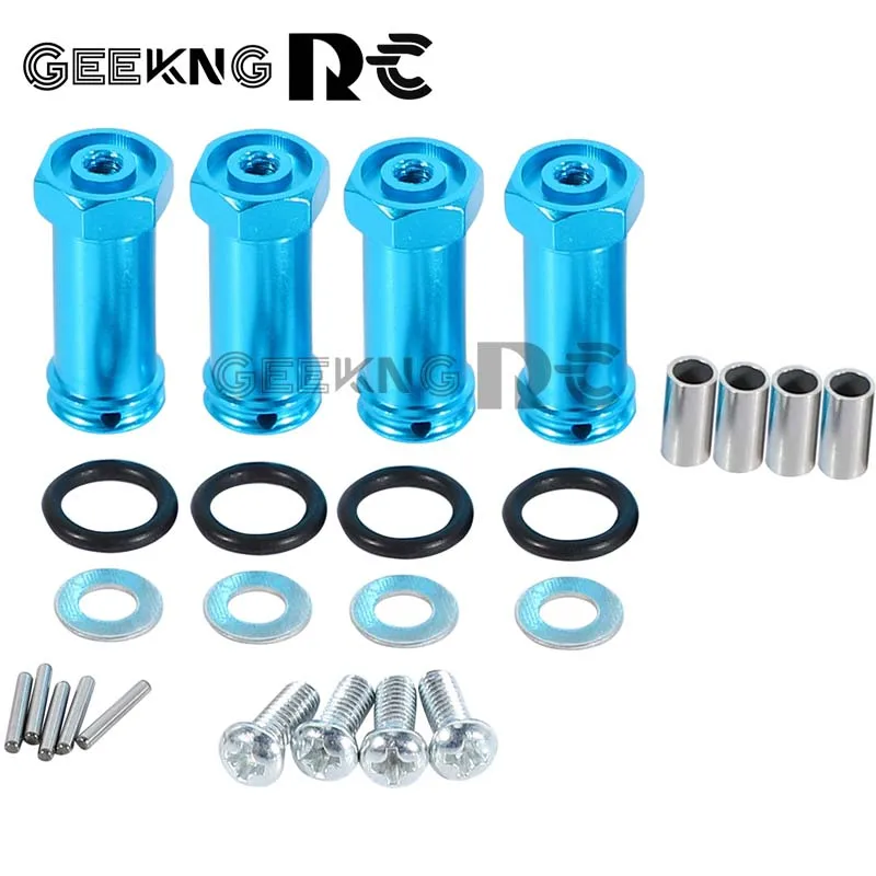 Adaptador de extensión de cubo hexagonal de aluminio, espaciador de rueda, Widener para 1/18 Wltoys A959, piezas de actualización, compatible con A949, A969, A979, coche RC, 12Mm, 24Mm