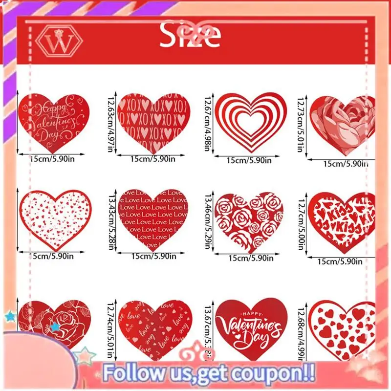 Valentine's Day Spiral Charms Valentine's Day Creative Heart Party Charms Durable Easy To Use