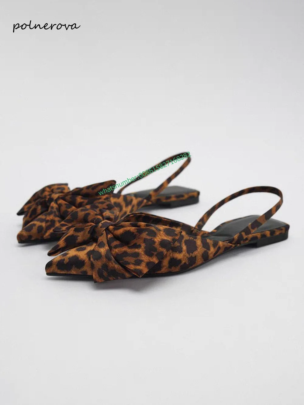 

Fashion Butterfly Knot Leopard Sandals Silk Flat Heel Sandal Sexy Banquet Wedding Shoes for Women 2024 Summer Elegant Luxury