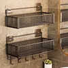 Bathroom Storage Rack Non Perforated Wall Mounted Towel And Toiletries Storage Rack Restroom Storage 1
