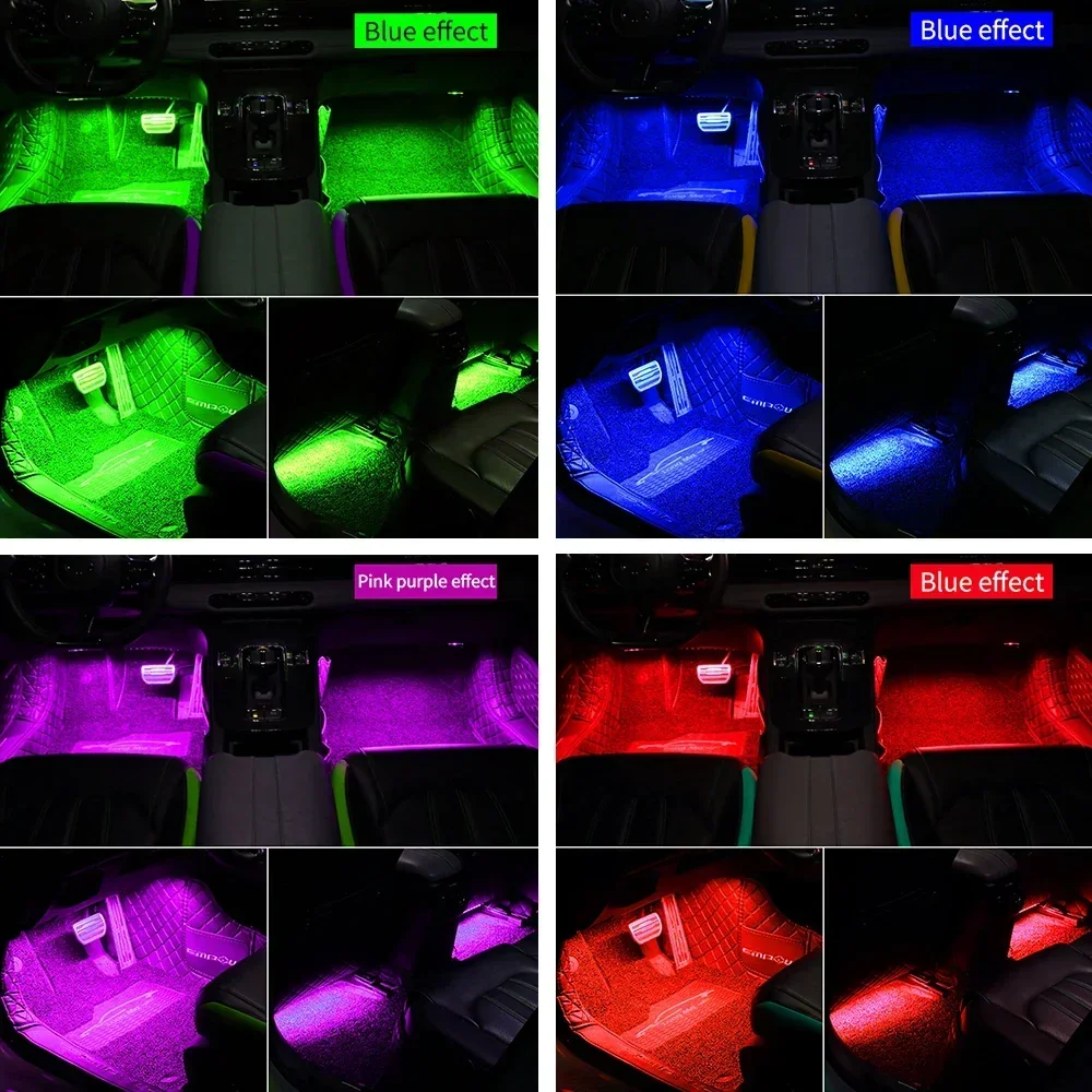 범용 자동차 RGB 주변 조명, LED 스트립, 인테리어 램프 색상 장식, 오프로드 4x4 SUV 자동차 액세서리, 12V, 5V