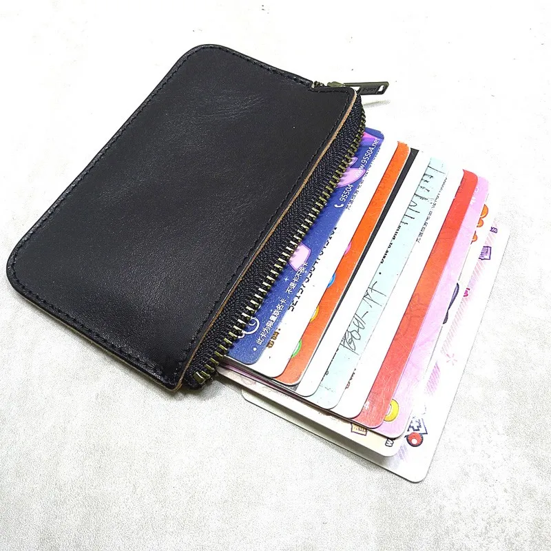Mini Waist Bag Genuine Leather Belt Pouch Ultra Thin Fanny Pack  Small ID Cards Holder Wallet for Men LHD-K