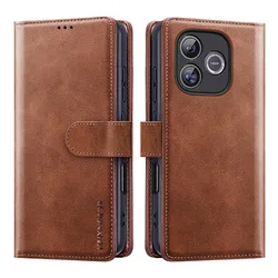 Enhanced Phone Case with Wallet Slots and Magnetic Flip Cover for Honor 600 Lite (Style 1 Brown)