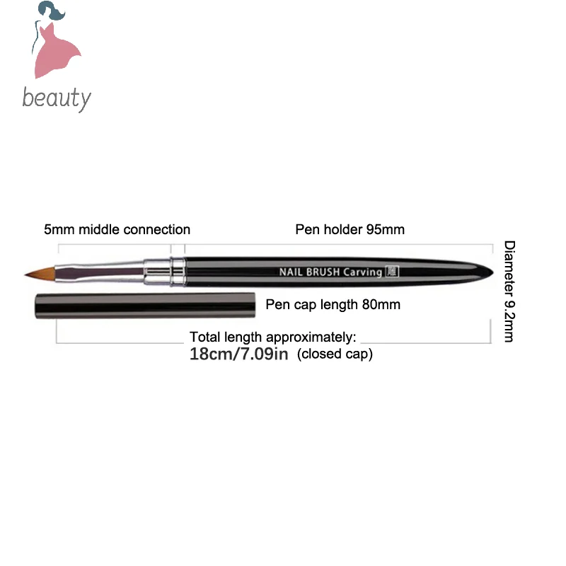 Liner Brush Manicure Professionnel Brushes Tools Nail Glue Phototherapy Pen UV Gel Brush Pen Acrylic Nail Art Painting Drawing