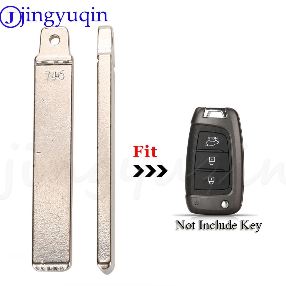 

jingyuqin 10pcs #319 Folding Remote Control Car Key Blank Switchblade 746 752 Blade For Kia Hyundai Elantra GT 2016 2017 2018