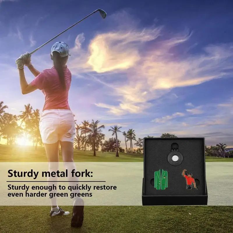Golf Ball Mark Alloy Multicolor Tiger Green Jacket Marker Woods Mark Golf Ball Position Green Hat Clip Clip