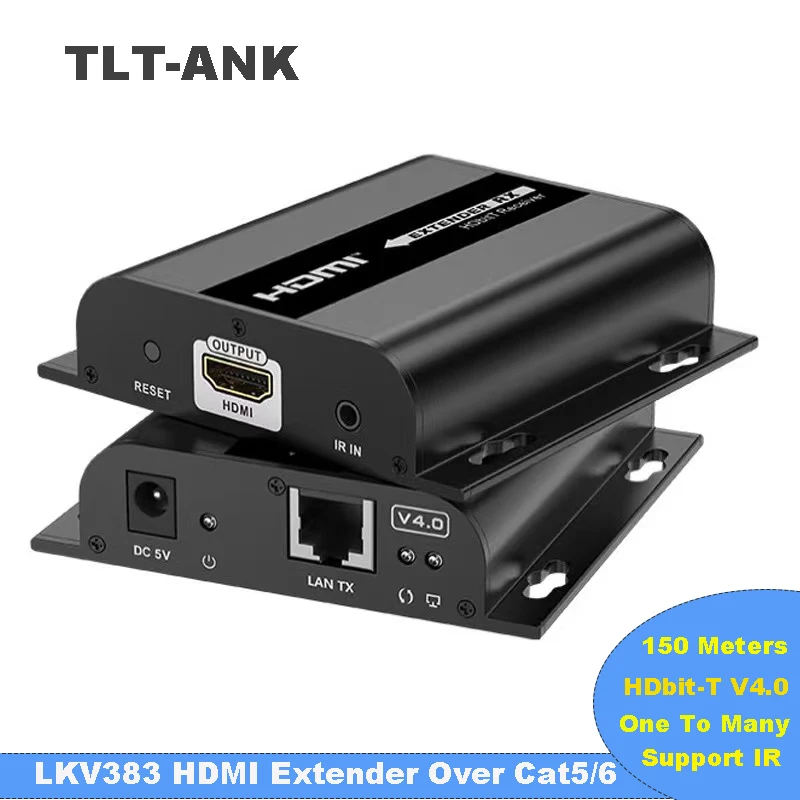 

LKV383 HDbitt Extender HDMI RJ45 1080P 120m Multi HDMI Extender over UTP STP Cat6 Ethernet Network Extender For PS5 TV PC laptop