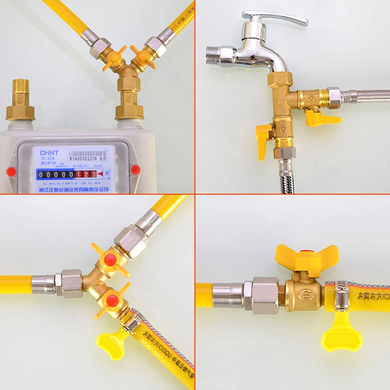 pagoda intubacao conector de gas liquefeito valvula esfera tres vias 05