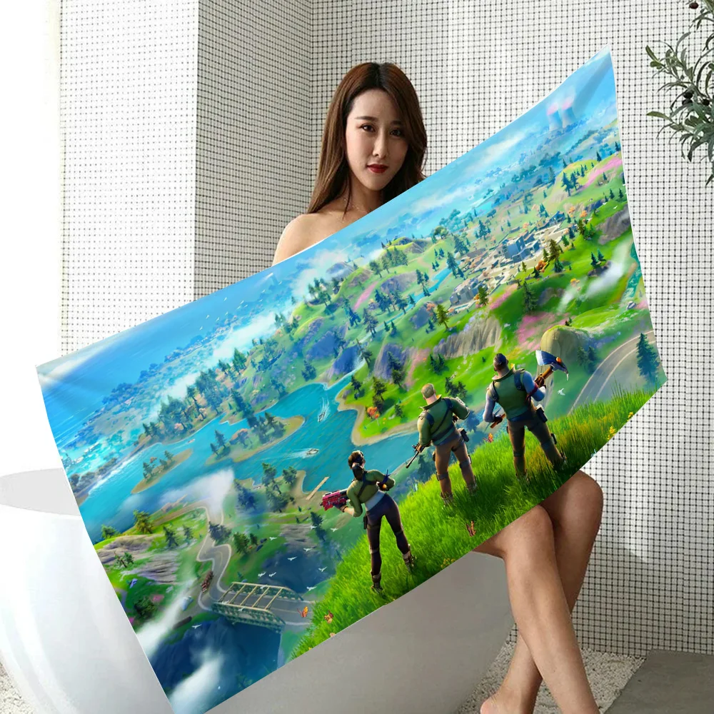 G-Games-F-Fortnites-S Serviette Sport Bathroom Towels Adults Quick-drying Towel Gym Sports Towel Woman Bathrobe Shower Hair Use 4