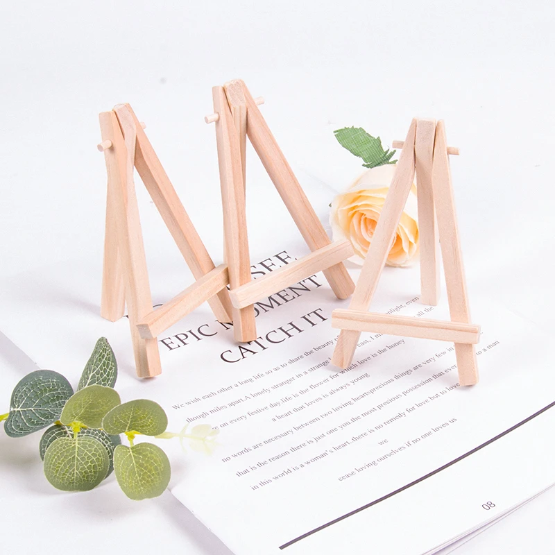 10 Sets Mini Frame Easel Painting Stand Drawing Board Card Artist Wood  Small Easels Display Travel Desktop For kids - AliExpress