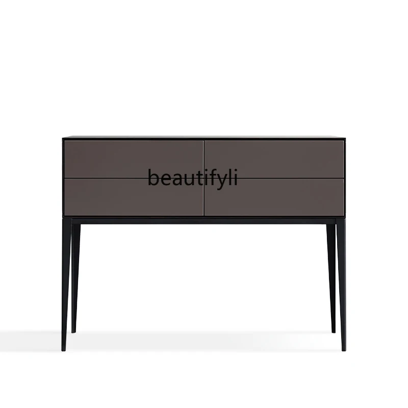 

Minimalist Light Luxury Sideboard Cabinet Nordic High Grade Gray Curio Cabinet Italian Minimalist Entrance Cabinet