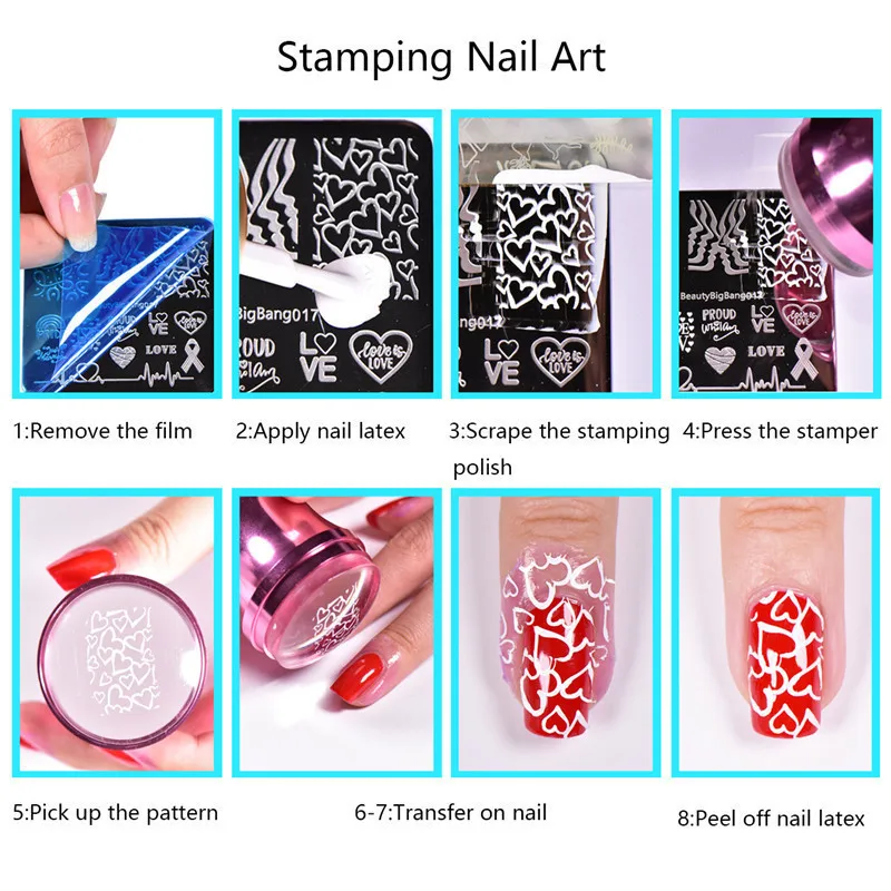 BeautyBigBang Geometry Nail Stamping Plates New Animals Bear Character Design Fairy Tales Nail Art Stamps Texture XL-004 6