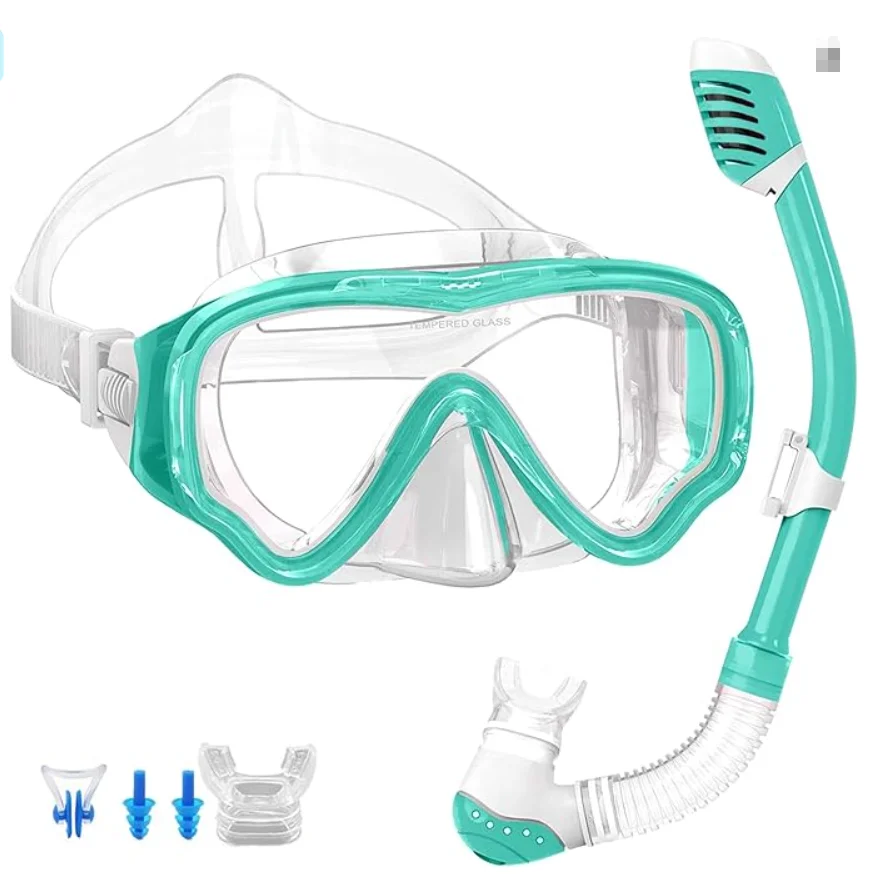 Snorkeling Diving Mask Diving Mask Snorkel Set HB Children&rsquo;s Diving Mask Children Full Face HD Anti Fog Diving Mask Underwater Set Kids Swimming Snorkel Equipment