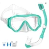 HB Children's Diving Mask Children Full Face HD Anti Fog Diving Mask Underwater Diving Mask Set Kids Swimming Snorkel Equipment 4