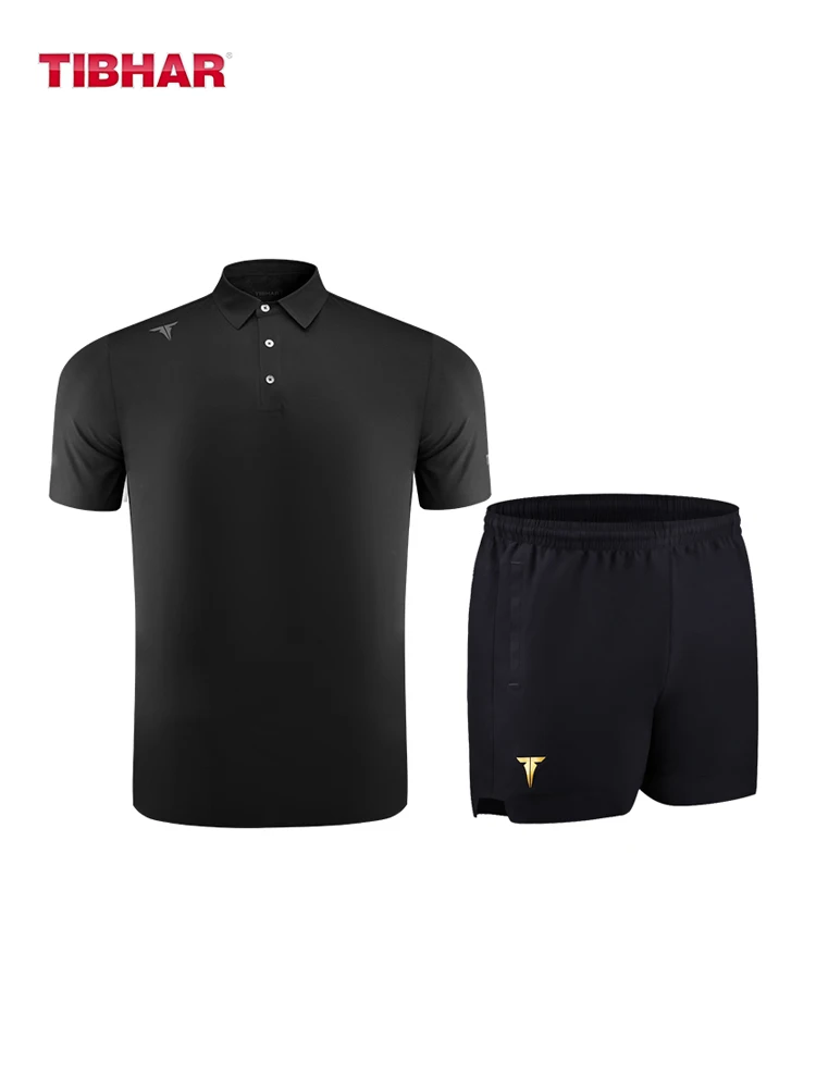 Tibhar New Men Women Business Polo Shirt Table Tennis T-shirt Short Sleeve Shirts Clothes Sportswear Top Ping Pong T Shirt