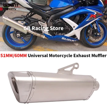 Universal Motorcycle Tail Exhaust Pipe Escape Moto Modify Motocross Muffler For tmax 500 R1 GSXR600 S1000RR DUKE 390 TRK502