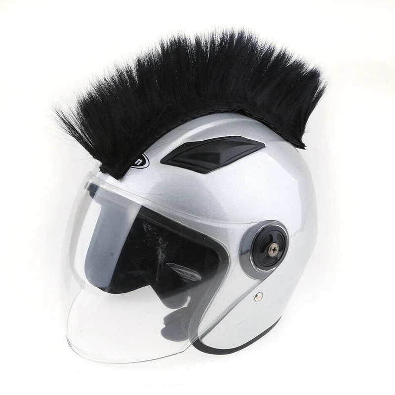 Mohawk Warhawk 가발 액세서리, 자전거용 접착식 스틱 헬멧, 거의 오토바이 헬멧 스틱, 재사용 가능한 디자인