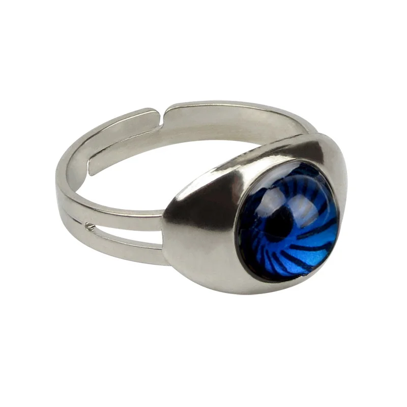 Women's Oval Circular Temperature Sensitive Color Changing Ring Opening Adjustment