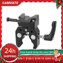 

CAMVATE Generic Super Crab Clamp + V-Lock Mount Quick Release Adapter & 1/4"-20 Mounting Points For DSLR Camera Battery Mounting