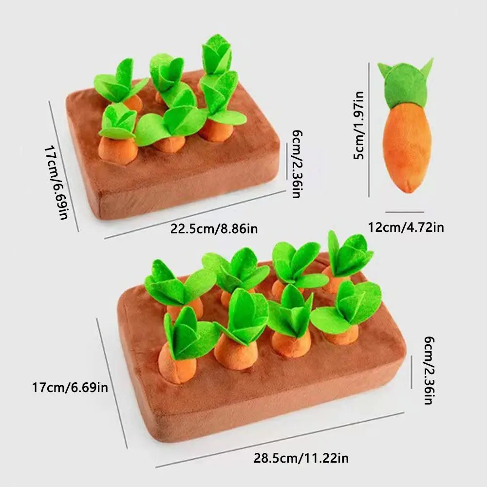 Radish Parent-child Interaction Toys Snuffle Mat Pull Up Carrots Child Educational Toys Pet Dog Chew Toy Plush Carrot Toys