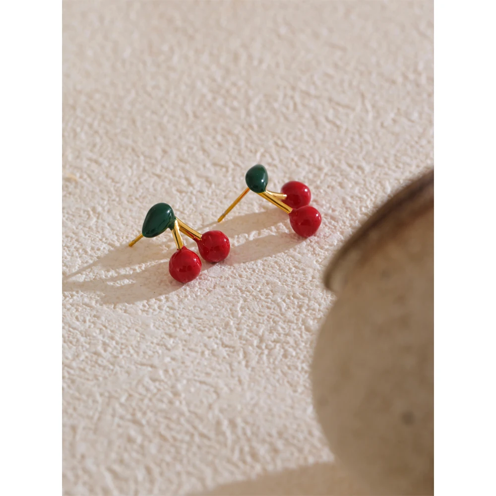 Yhpup Stainless Steel Enamel Fashion Stud Jewelry